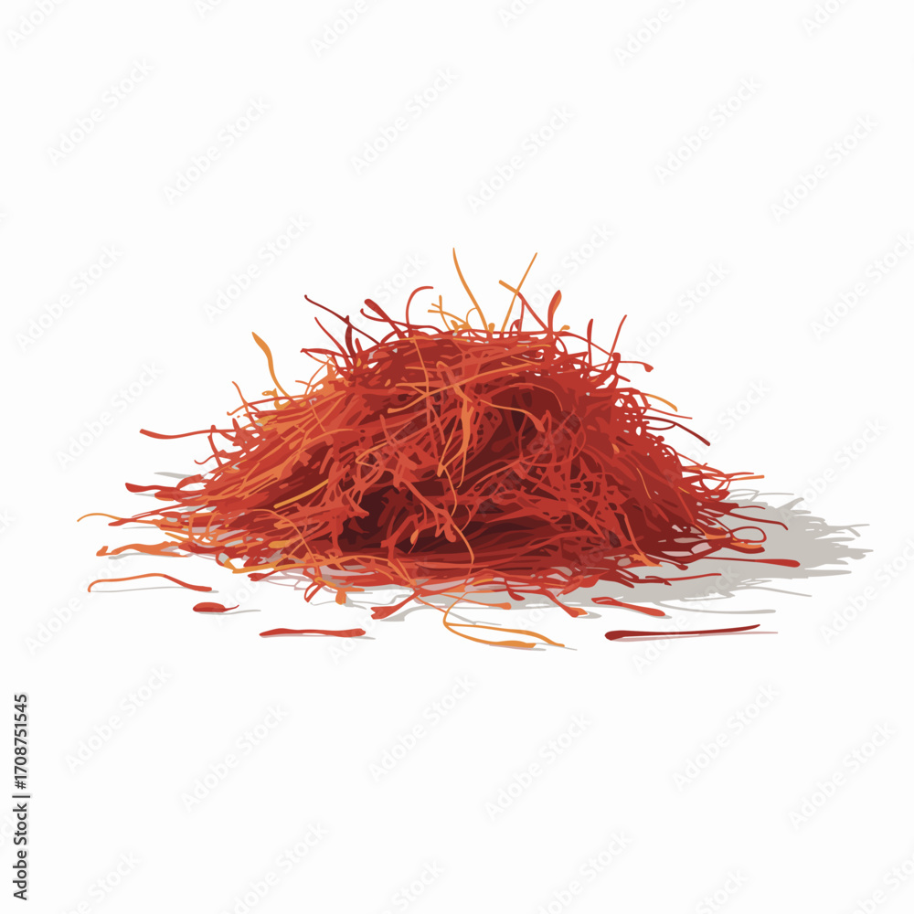Naklejka premium Saffron Threads Vector Illustration