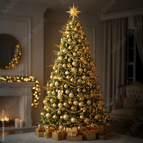 Luxurious Gold Christmas Tree: Festive Decor & Elegant Holiday Inspiration