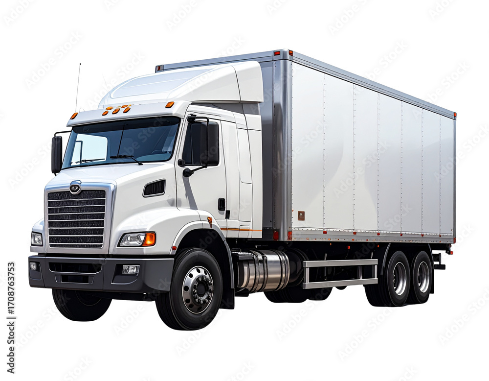 Fototapeta premium Firefly_Cargo Truck PNG – Transparent Logistics Vehicle
