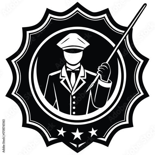 conductor baton vector icon
