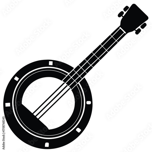 banjo vector icon