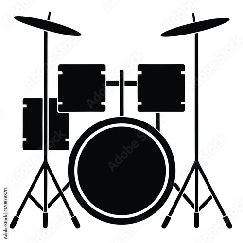 drum set vector icon
