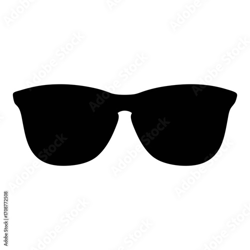 Sunglasses vector illustration, black sunglasses clipart, fashion eyewear accessory, eye protection, style icon