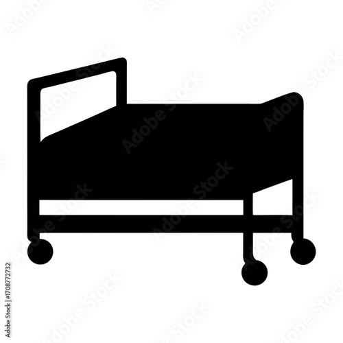 Find hospital bed vector illustration for medical equipment and healthcare furniture needs online now