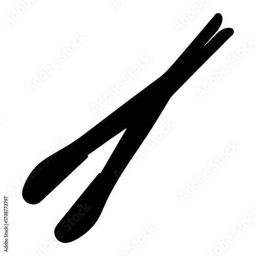 Download professional black and white kitchen tongs vector illustration design template image asset
