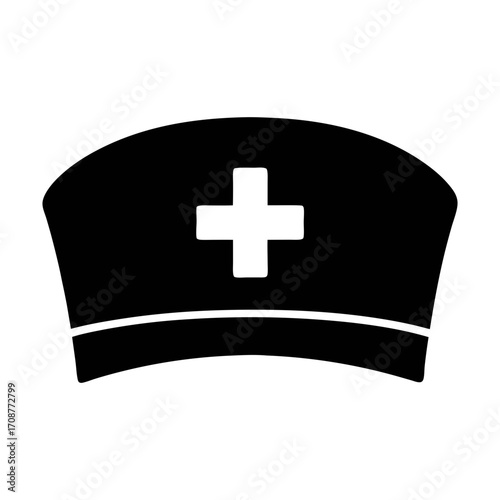 Nurse hat vector graphic for medical professionals healthcare workers and hospital staff design needs