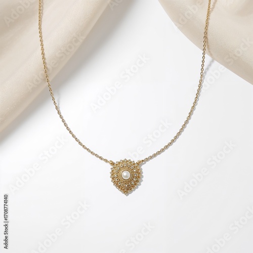 Necklace isolated on white background