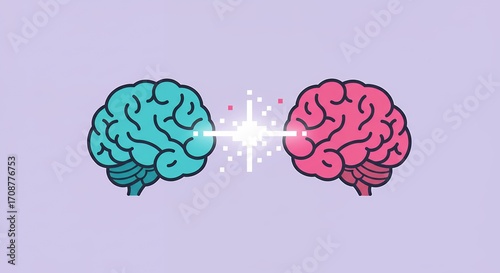 Two brains connecting
