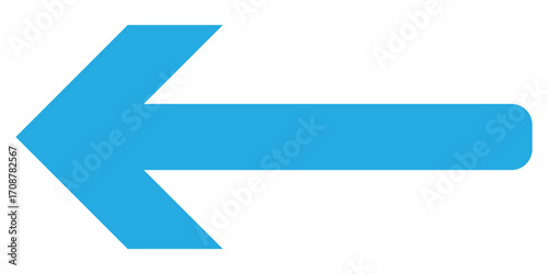 Long isolated vector icon set. Blue isolated long arrow set on white background. Long abstract pointing vector icons. EPS 10. 