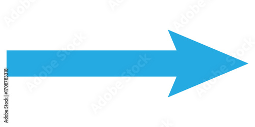 Long isolated vector icon set. Blue isolated long arrow set on white background. Long abstract pointing vector icons. EPS 10. 