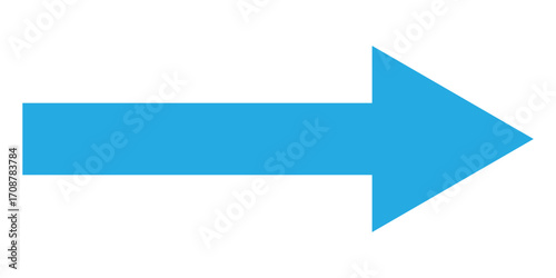 Long isolated vector icon set. Blue isolated long arrow set on white background. Long abstract pointing vector icons. EPS 10. 