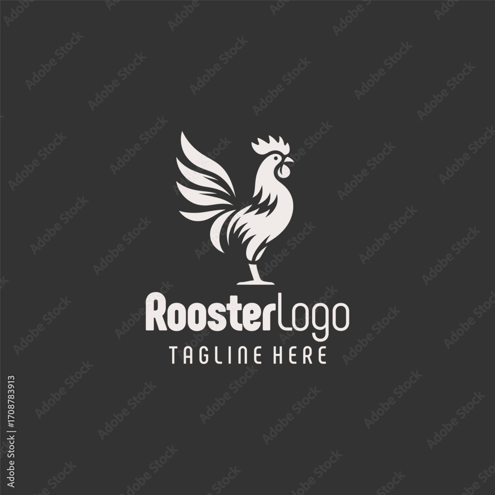 Fototapeta premium Timeless Rooster Identity Logo Design