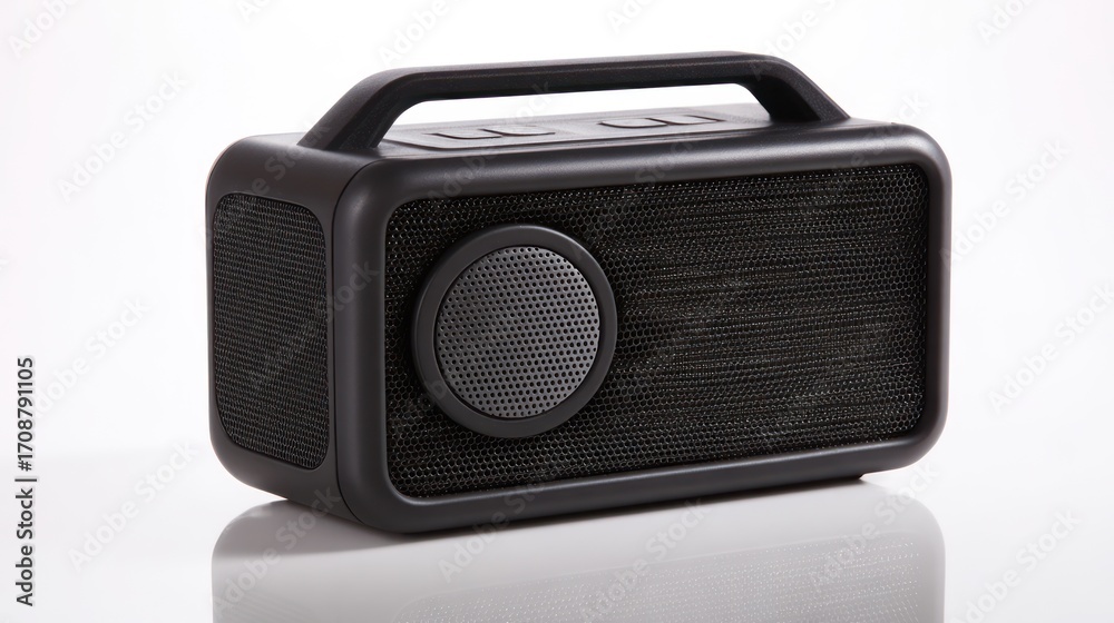 Obraz premium Portable black speaker