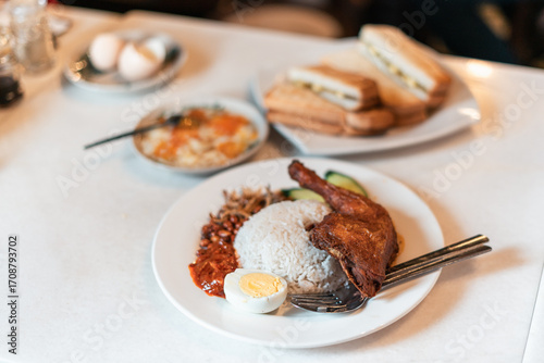 Nasi Lemak, Kaya Toast, and Half-Boiled Eggs