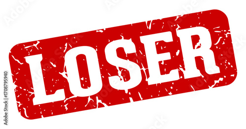loser rectangular sign. loser stamp