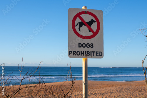 dogs prohibited sign