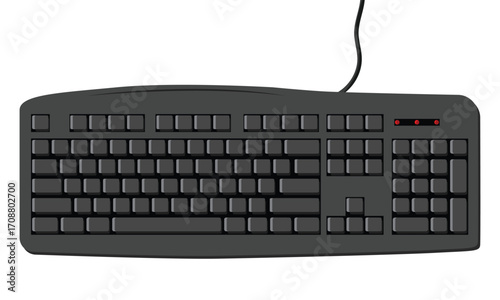 Illustration of black computer keyboard
