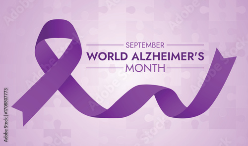 World Alzheimer's Month design concept.  An international campaign from Alzheimer's Disease International that takes place every September.