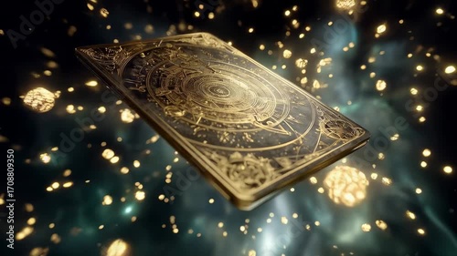 Ancient Mystical Circular Gold Symbol