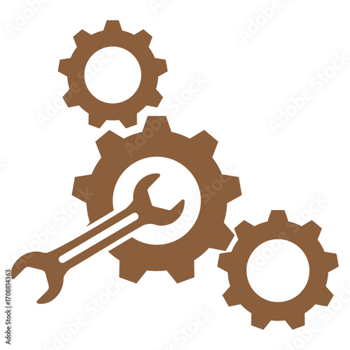 Service, repair and tool icons set. Wrench, screwdriver, hammer and gear icon.