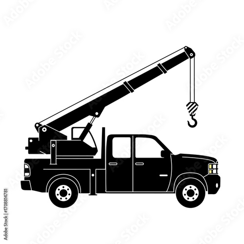 crane and truck