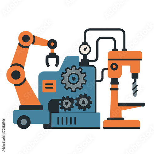 Vibrant industrial machine images that infuse your design projects with energy and creativity, highlighting machinery in a lively manner