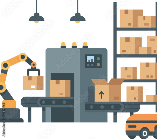 An efficient automated packaging system for a modern warehouse setting