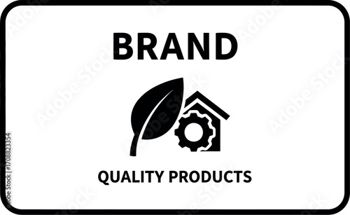 Icon representing natural quality products and sustainable brand