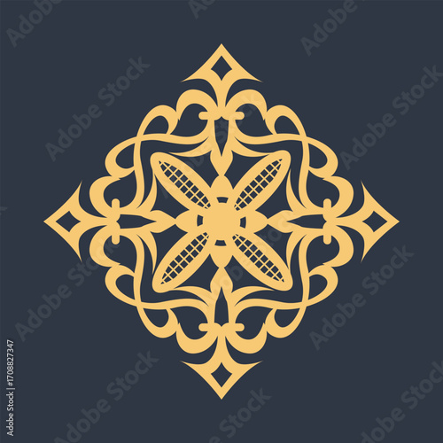 abstract vintage ornamental carving illustration