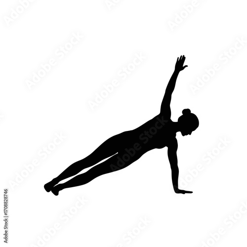 Vector icon of a person in Vasisthasana yoga pose