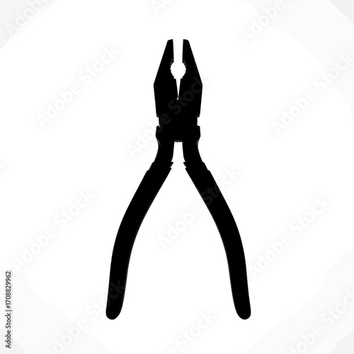 pliers on black background