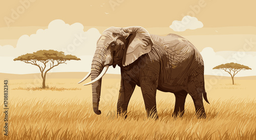 High-Quality EPS Vector Illustration:  A stunningly detailed and scalable vector graphic, perfect for print and digital media. This premium EPS file ensures crisp, clean visuals at any size, ideal ...