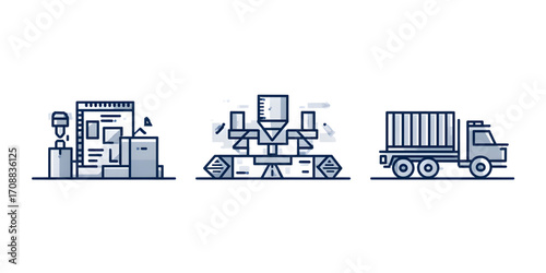 Industrial process and transportation of goods in production.