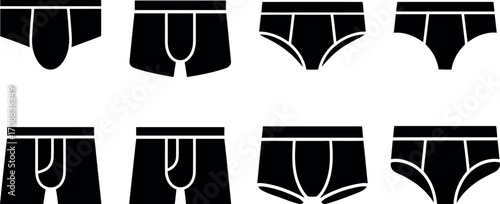 Black and White Underwear Icon Symbolizing Comfort and Fashion Style