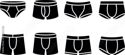 Illustration of mens underwear boxer briefs clothing apparel graphic design