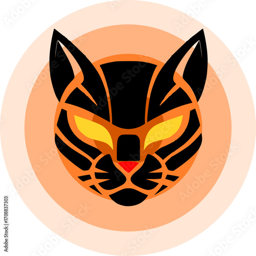 Dynamic and aggressive panther mascot logo with glowing eyes for branding, gaming, and sports.

