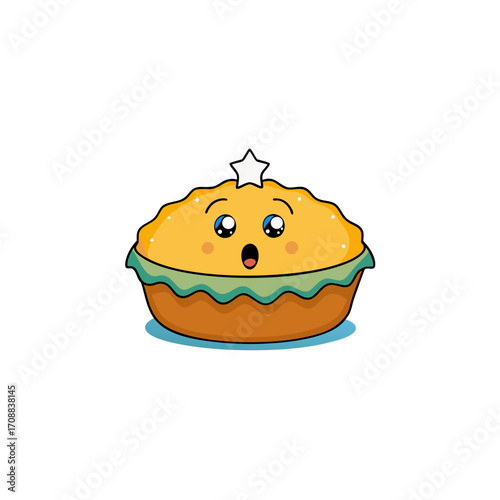 a surprised mince pie looking delicious  garnished