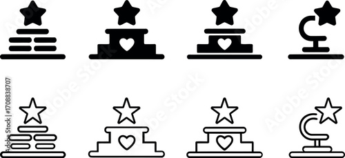 Stairway to success symbol of achievement and upward mobility icon