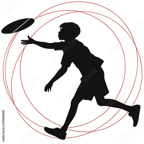 Boy tossing frisbee sideways