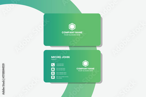 Creative and clean corporate business card template, Luxury and elegant business card design template