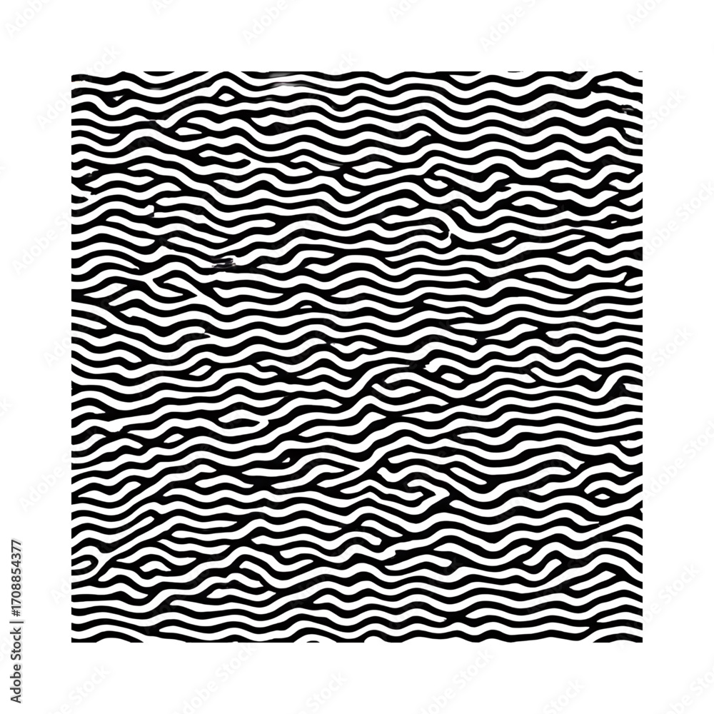 Abstract wavy lines pattern with light streaks isolated on transparent background