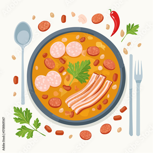 Pasulj (Bohneneintopf mit Fleisch)