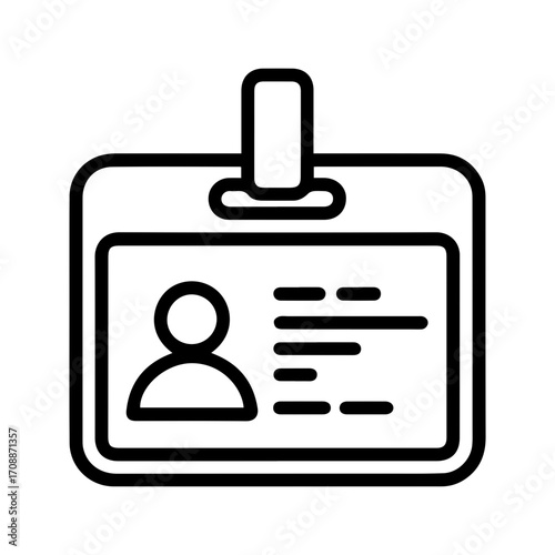 Professional identity badge for secure access and employee recognition, a modern symbol of affiliation and authentication, originally a scalable vector graphic