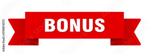 bonus ribbon isolated on transparent background. bonus ribbon