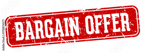 bargain offer rectangular sign. bargain offer stamp