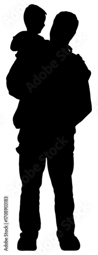 vector illustration. silhouettes of people walking along the street. Large set of characters of different ages.