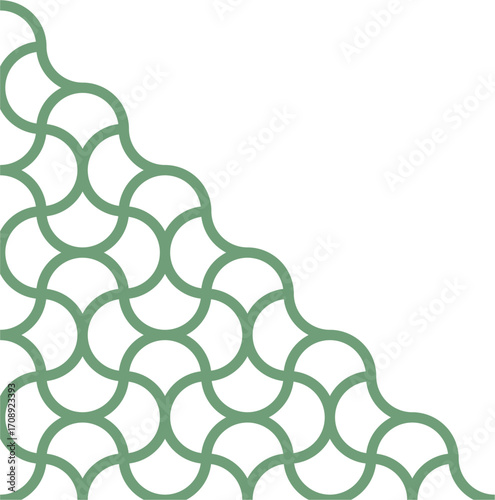 Circular Segment Arrangement for corner decoration