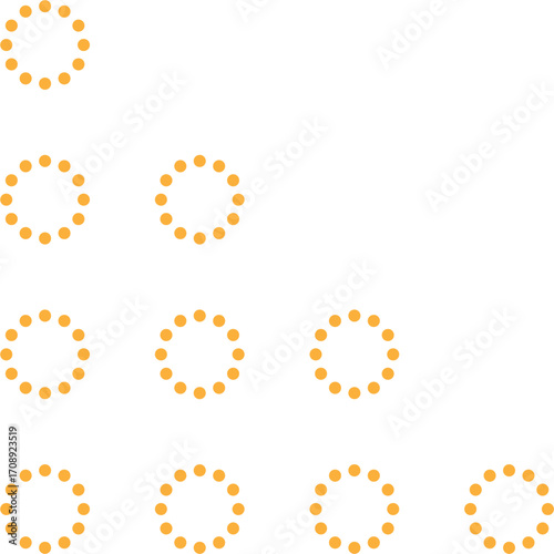 Circular Segment Arrangement for corner decoration