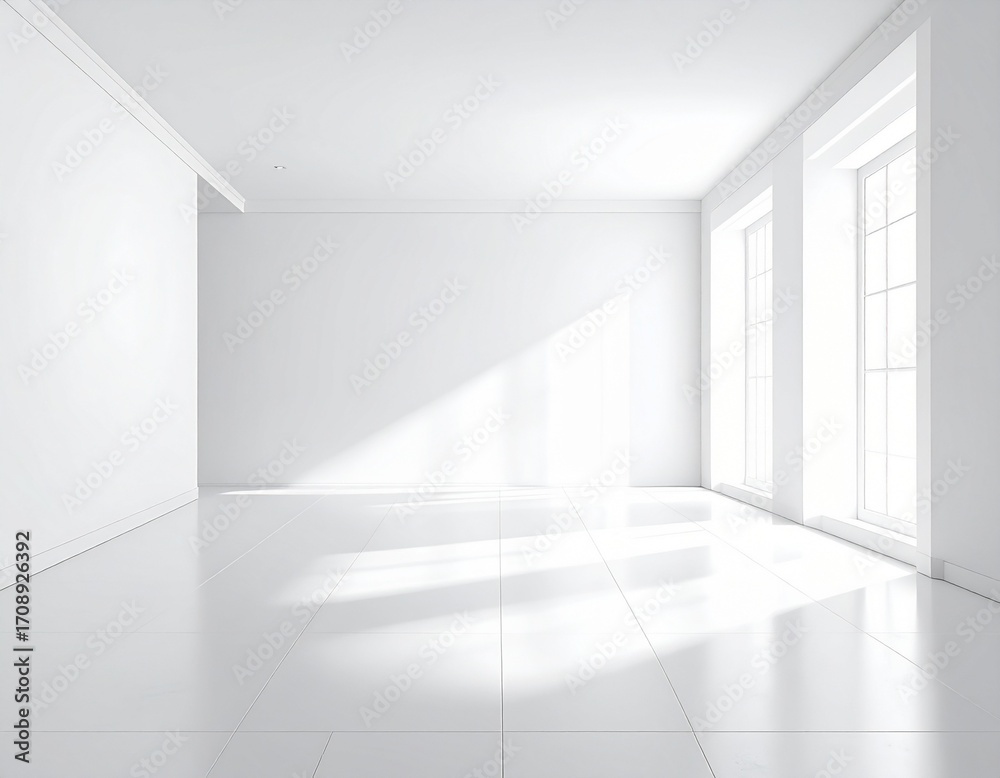 custom made wallpaper toronto digitalMinimalist Modern Interior Design Empty White Room With Two Windows