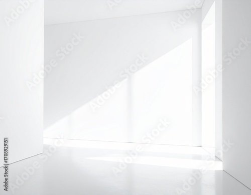 Wallpaper Mural Minimalist Modern Interior Architecture White Room Space with Natural Light Torontodigital.ca